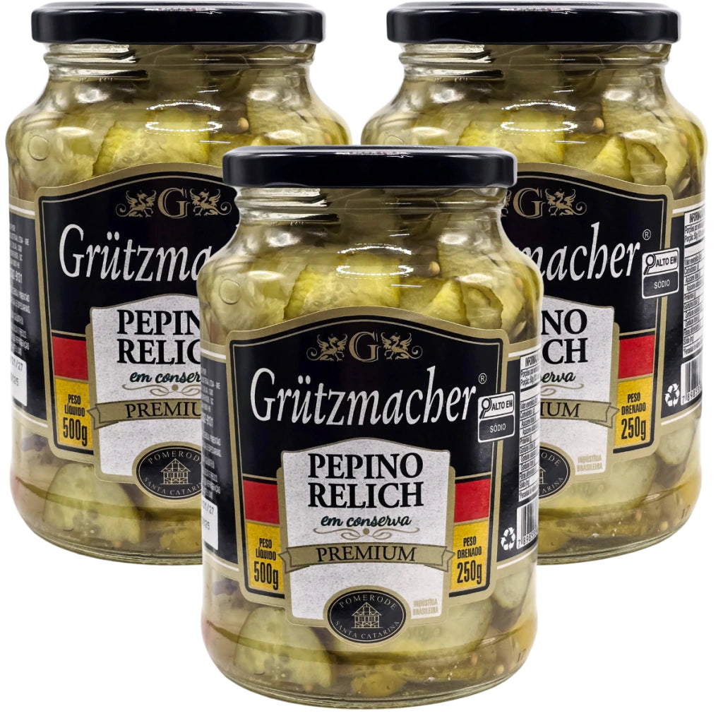 Pepino Relish Fatiado em Conserva Grutzmacher