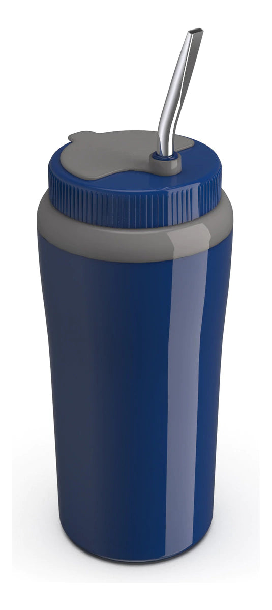 Copo Térmico Unitermi Terere Cuia Com Canudo Bomba Inox 650ml