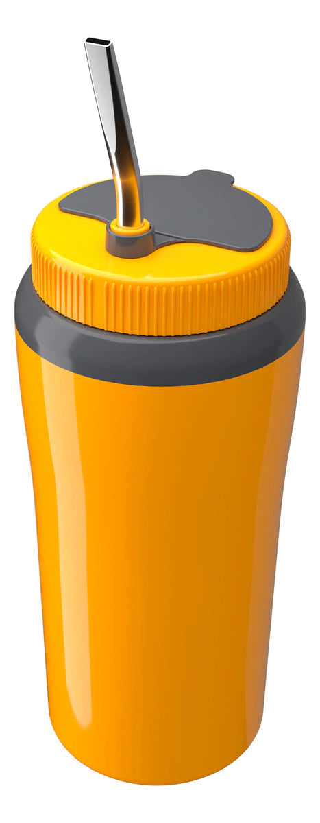 Copo Térmico Unitermi Terere Cuia Com Canudo Bomba Inox 650ml