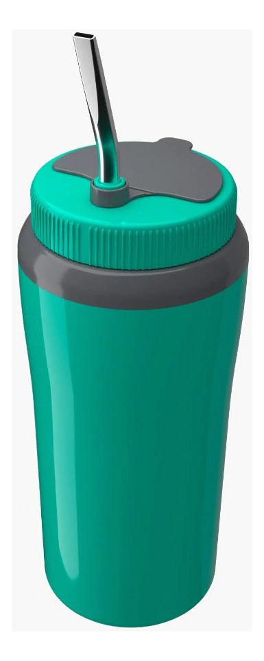 Copo Térmico Unitermi Terere Cuia Com Canudo Bomba Inox 650ml
