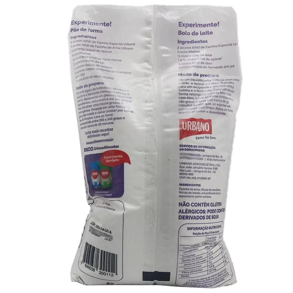 Mix de Farinha Sem Glúten Urbano - 1KG