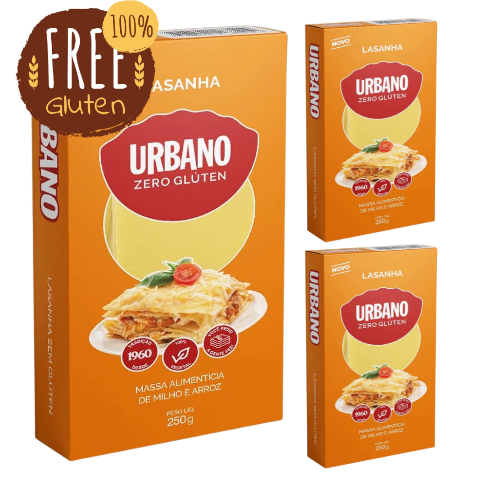 Massa Para Lasanha Zero Glúten Urbano 250g