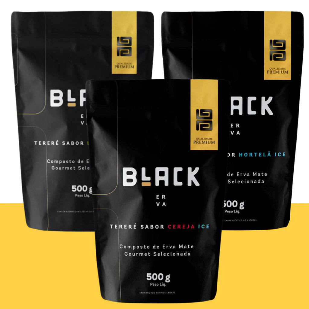 Erva Mate Para Tereré Premium Black Erva 500g (Escolha o Sabor)