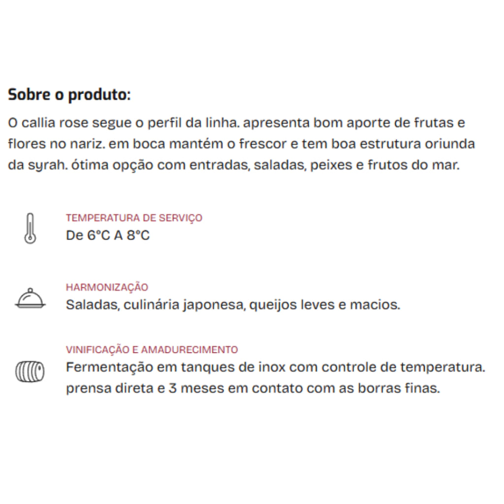 Vinho Argentino Callia Rosé 750ml