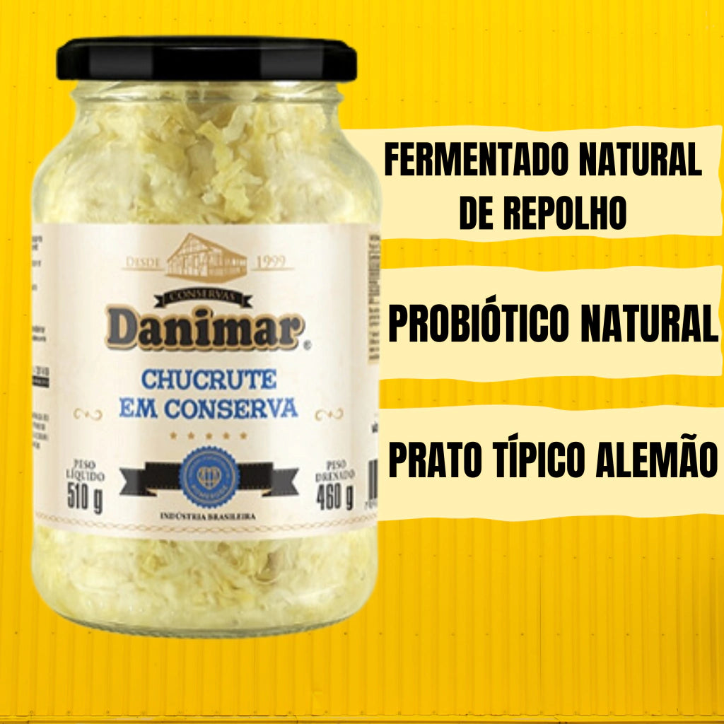 Chucrute em Conserva Danimar CX 15 UNIDADES