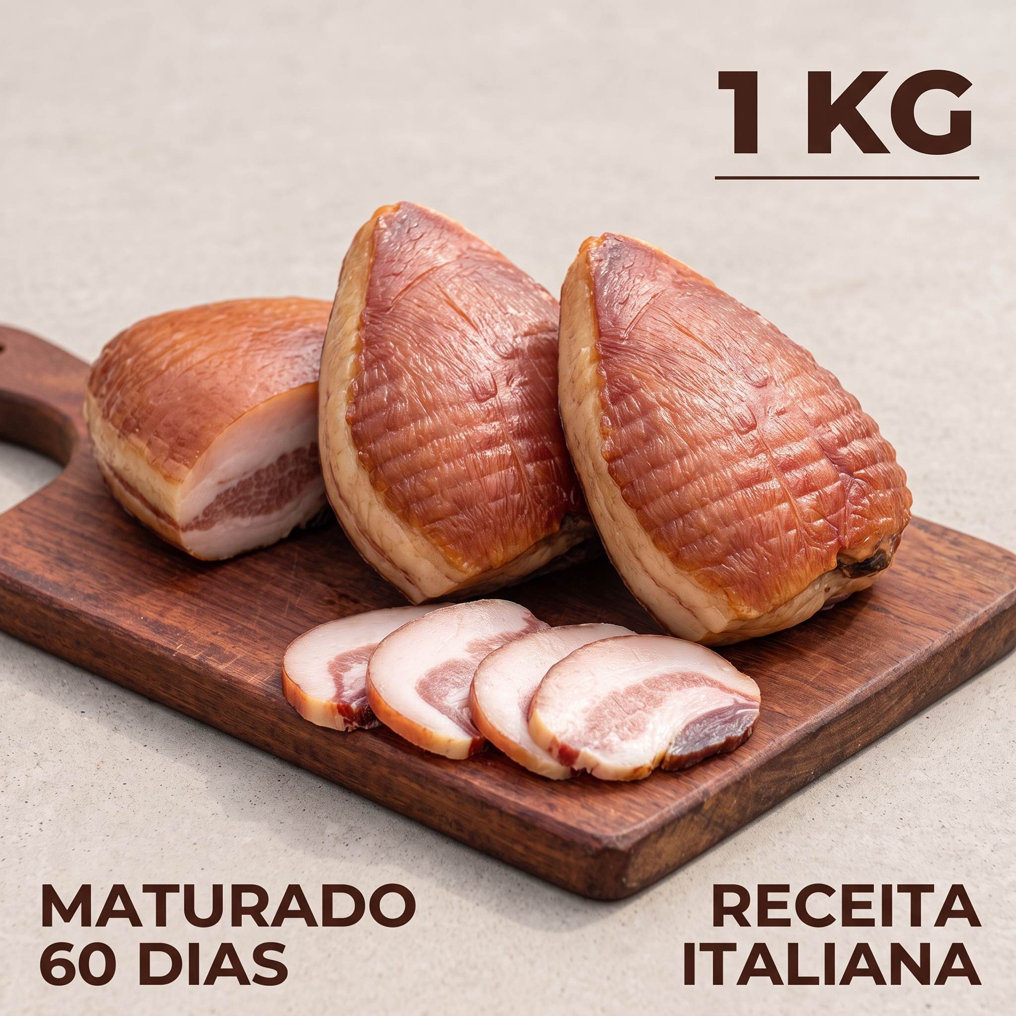 Guanciale Suíno Artesana | Receita Italiana Tradicional | Maturado 60 Dias