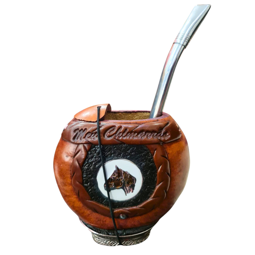 Bomba de Chimarrão Erva Mate em Aço Inox 340 Bojo Removível 18cm