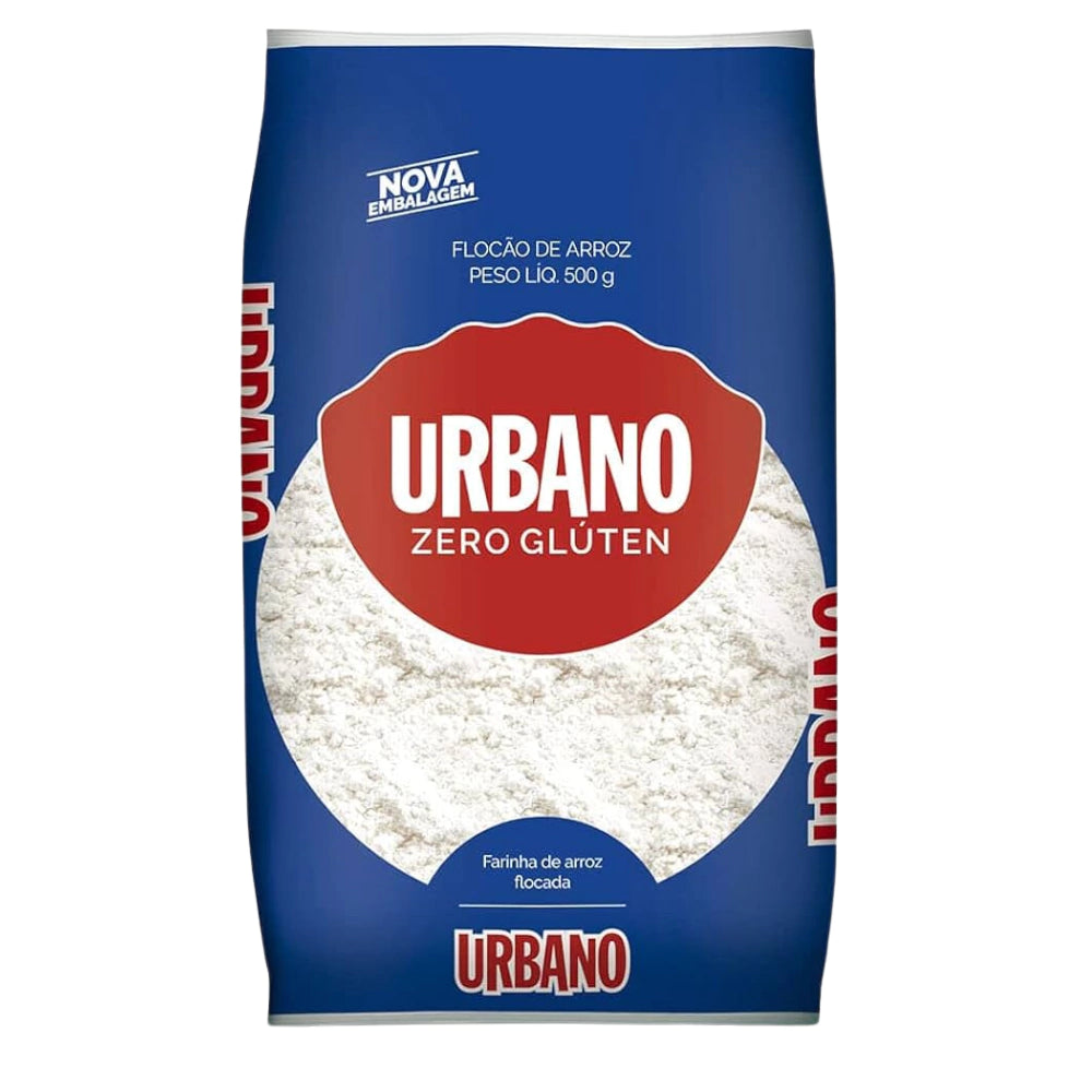 Flocos De Arroz Flocão Sem Gluten Urbano Alimentos 500g