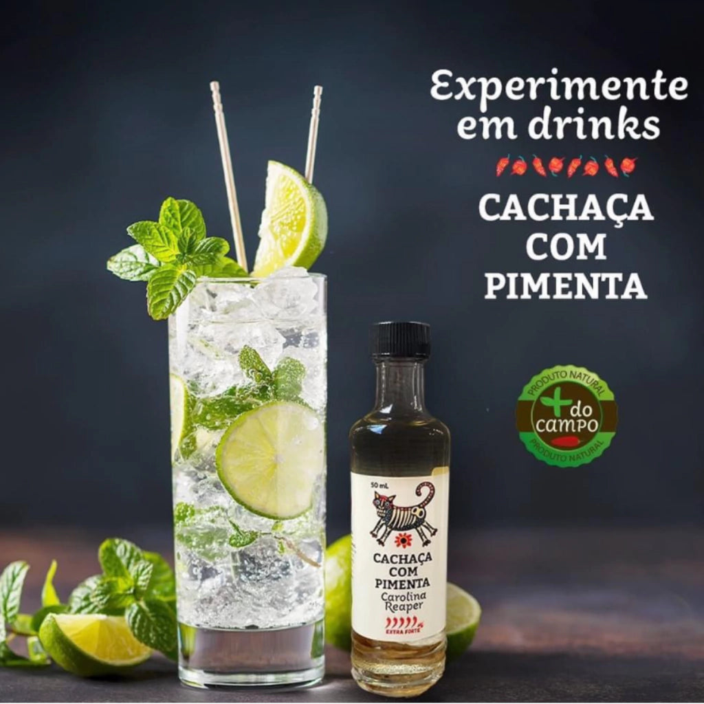 Cachaça com Pimenta Carolina Reaper