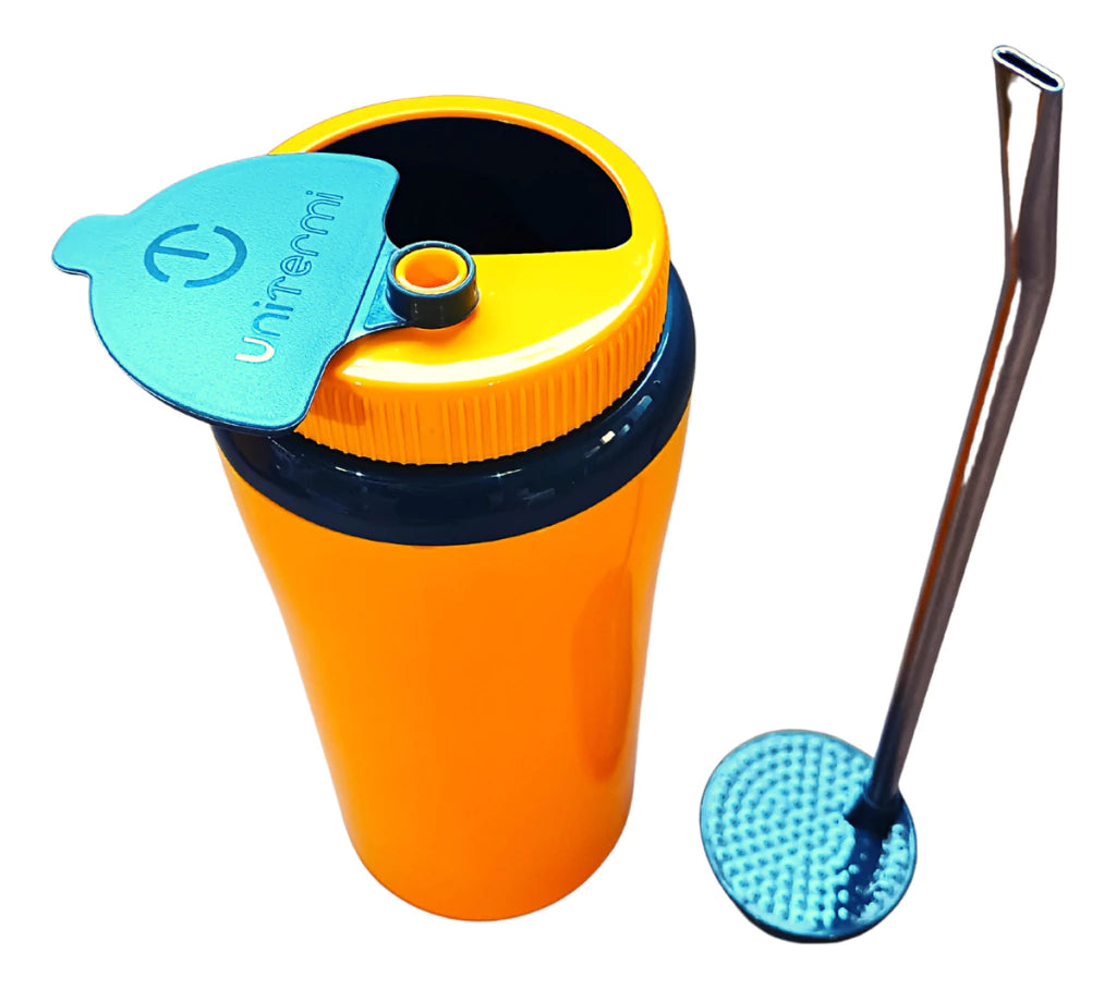 Copo Térmico Unitermi Terere Cuia Com Canudo Bomba Inox 650ml