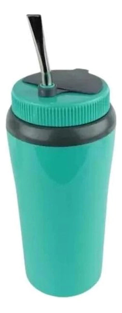 Copo Térmico Unitermi Terere Cuia Com Canudo Bomba Inox 650ml