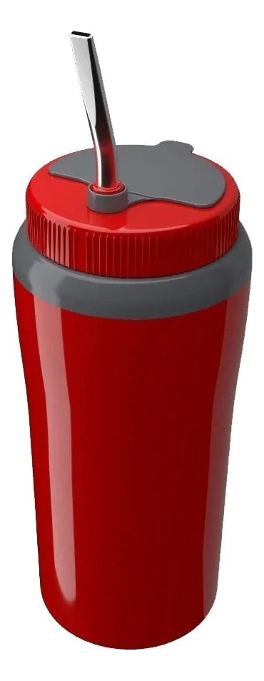Copo Térmico Unitermi Terere Cuia Com Canudo Bomba Inox 650ml