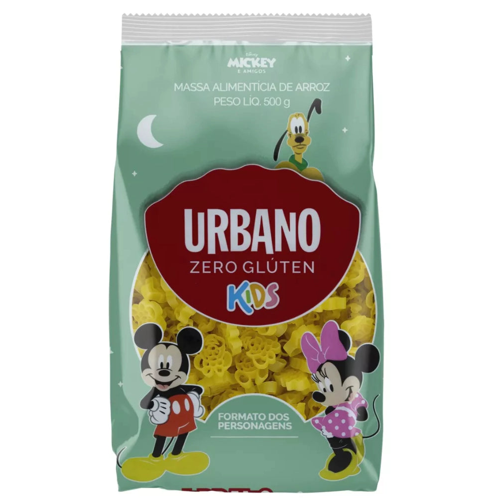 Macarrão de Arroz Mickey e Amigos Urbano Kids Pacote 500g