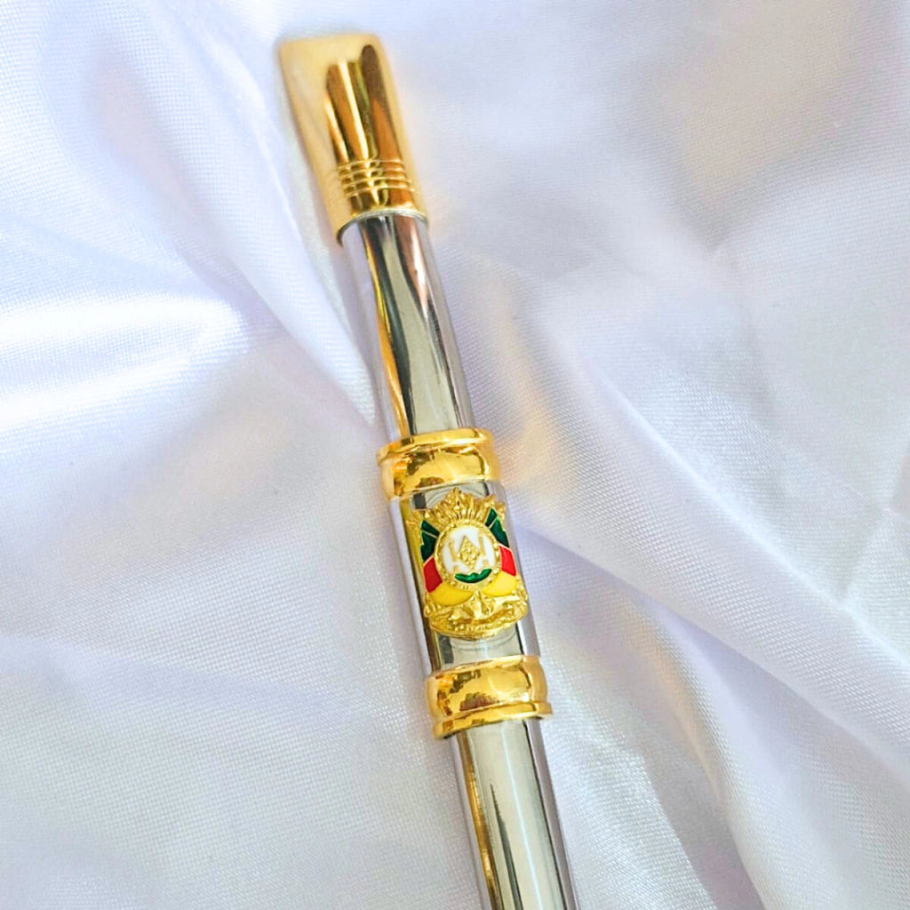 Bomba de Chimarrão Premium Aço Inox 340 Bocal Banhado a Ouro 24k Bojo Rosca