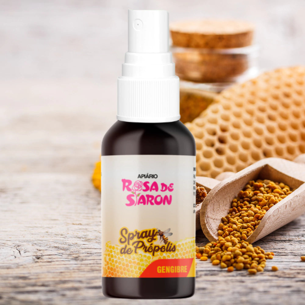 Spray de Própolis Composto de Mel 30ml GENGIBRE/MALVA/ROMÃ/CRAVO DA ÍNDIA