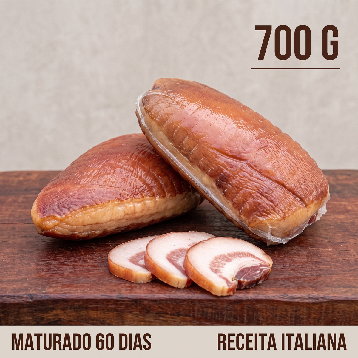 Guanciale Suíno Artesana | Receita Italiana Tradicional | Maturado 60 Dias