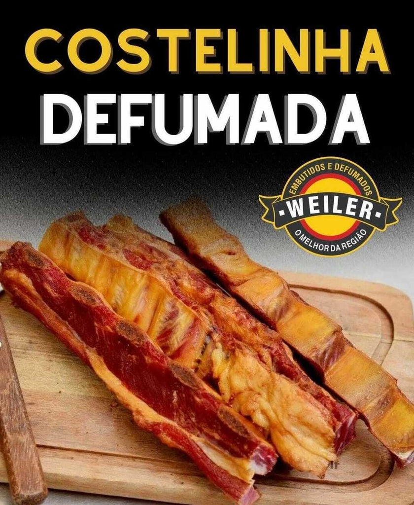 Costela Suína Defumada - SEM CONSERVANTE - Kit com 2 Kg